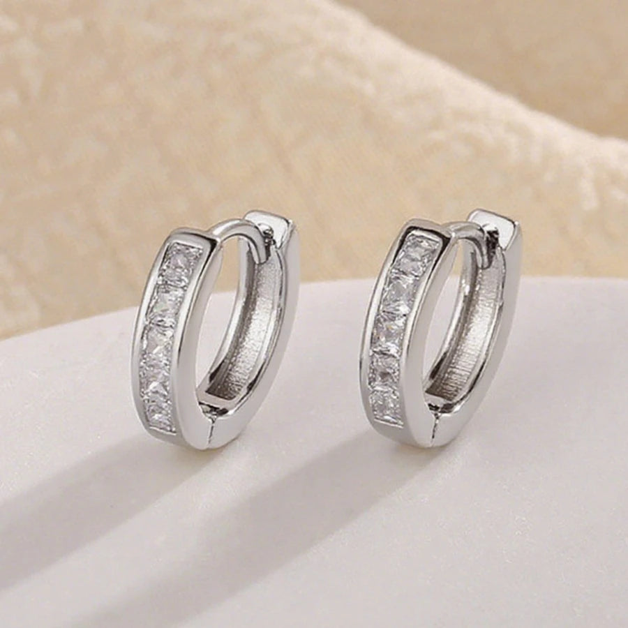 Dazzling CZ Hoop Earrings