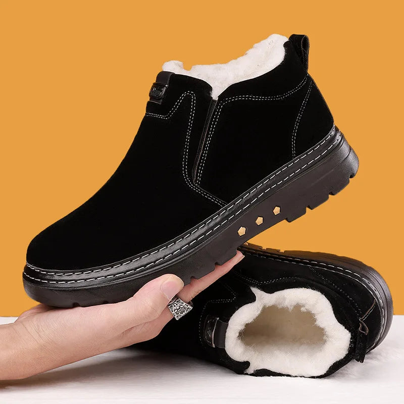 Men's Fleece-Lined Cotton Snow Boots