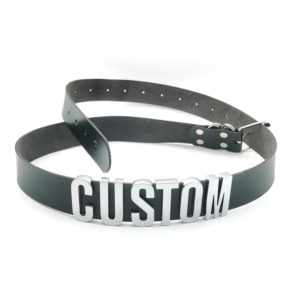 Personalized Name Leather Belly Chain Belt