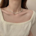 🤍 White Imitation Pearl Choker Necklace
