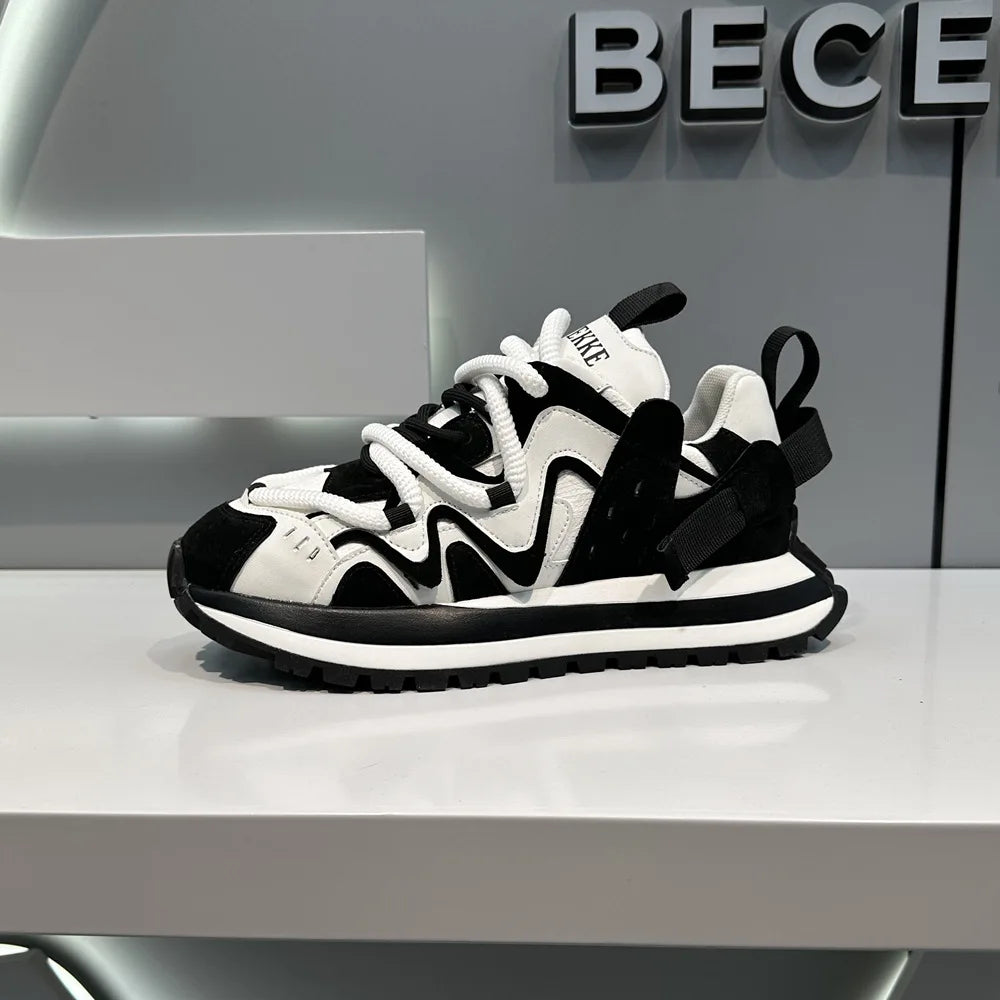 Men's Platform Lace-Up Sneakers