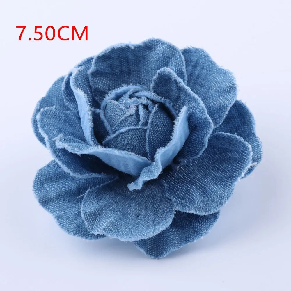 Denim Fabric Flowers