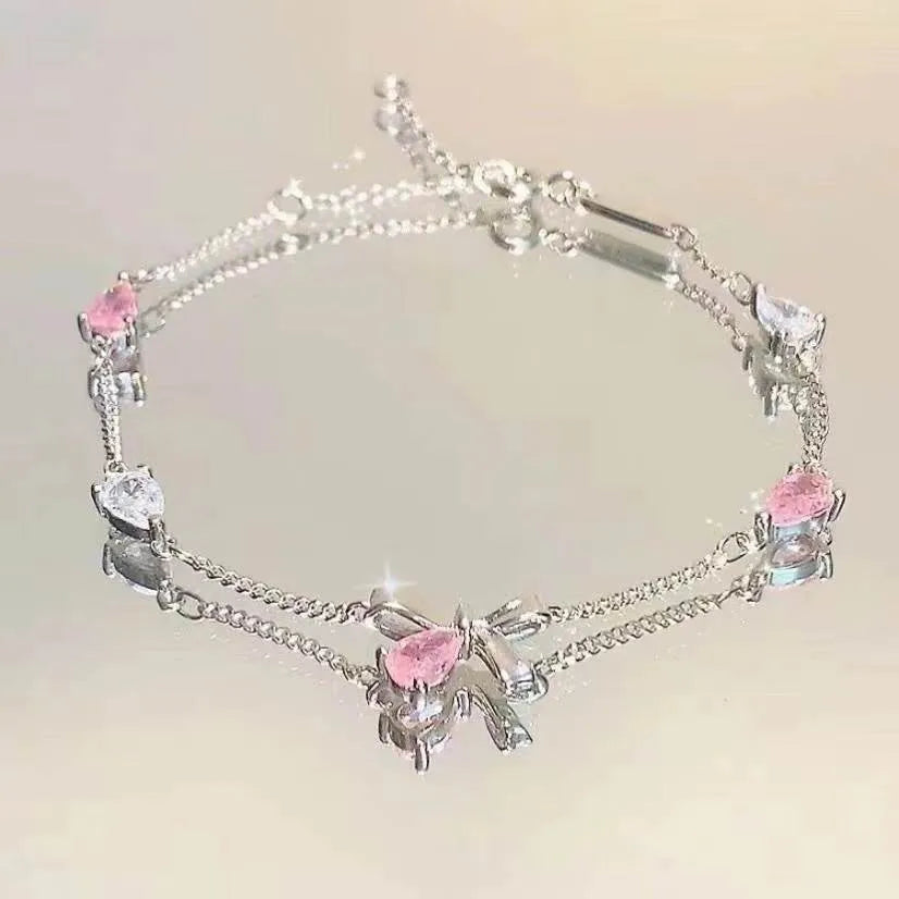 🌸 Zircon Flower Alloy Bracelet
