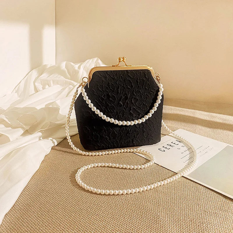 Pearl Chain Crossbody Phone Bag