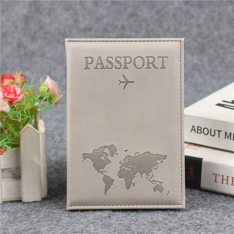 World Map Passport Cover