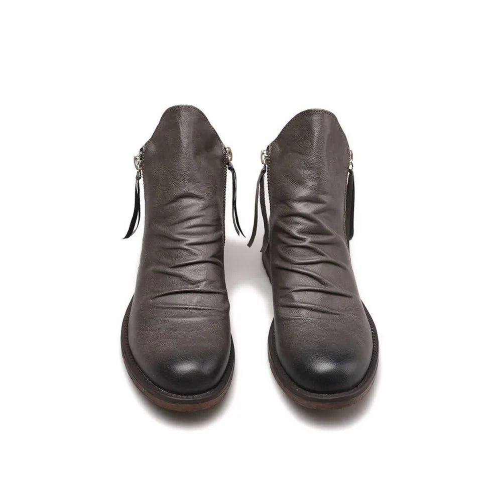Men's Retro Leather Ankle Boots