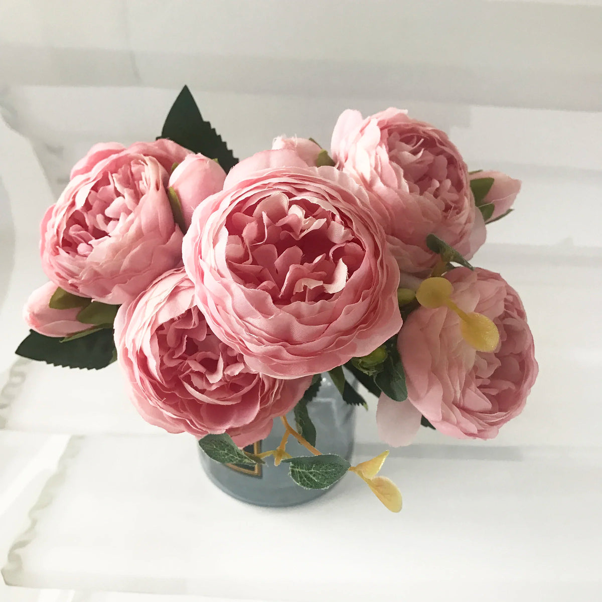 Pink Silk Peony Bouquet 30cm