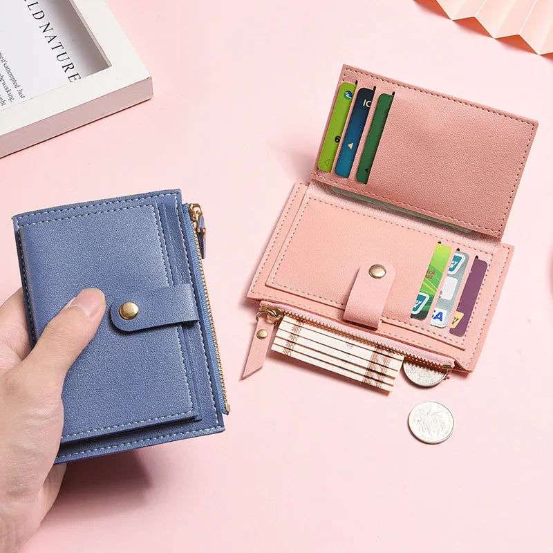 Mini Zip Foldable Card Wallet