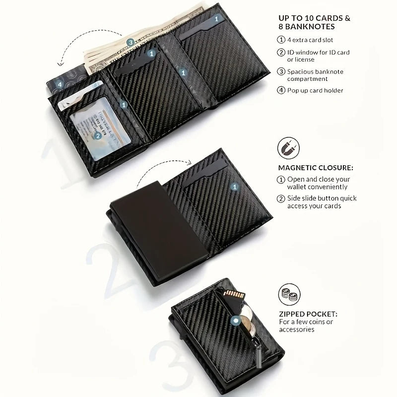 Pop-Up Card Holder Wallet with RFID