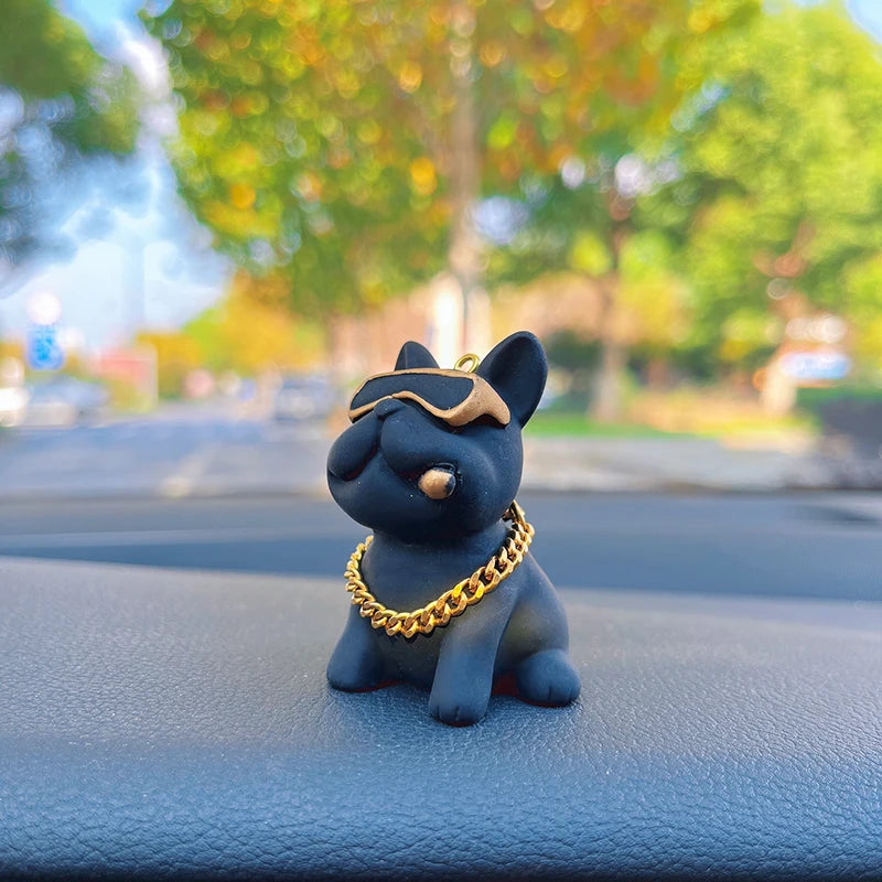 🐶 Bulldog Car Dashboard Ornament