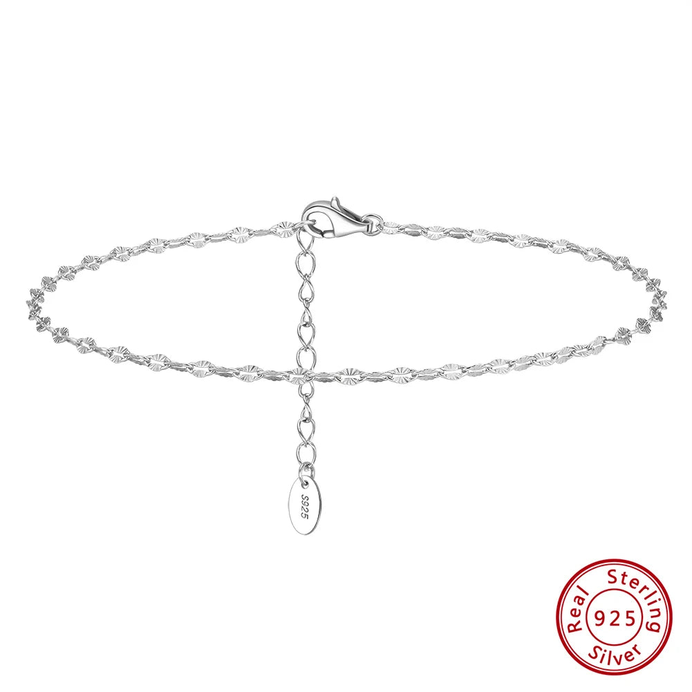 14K Gold 925 Silver Cuban Anklet
