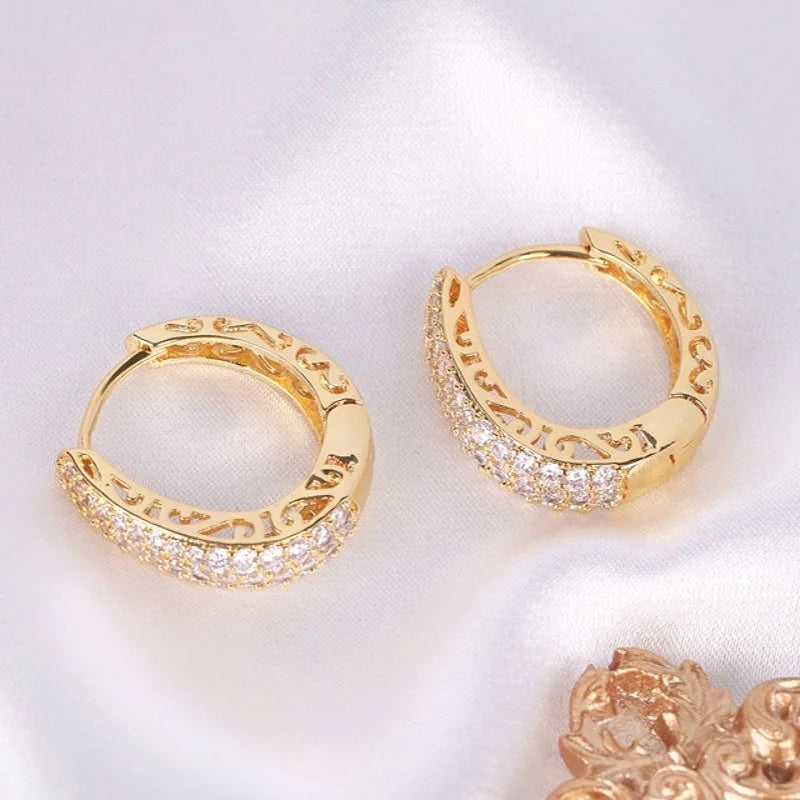 Dazzling CZ Hoop Earrings