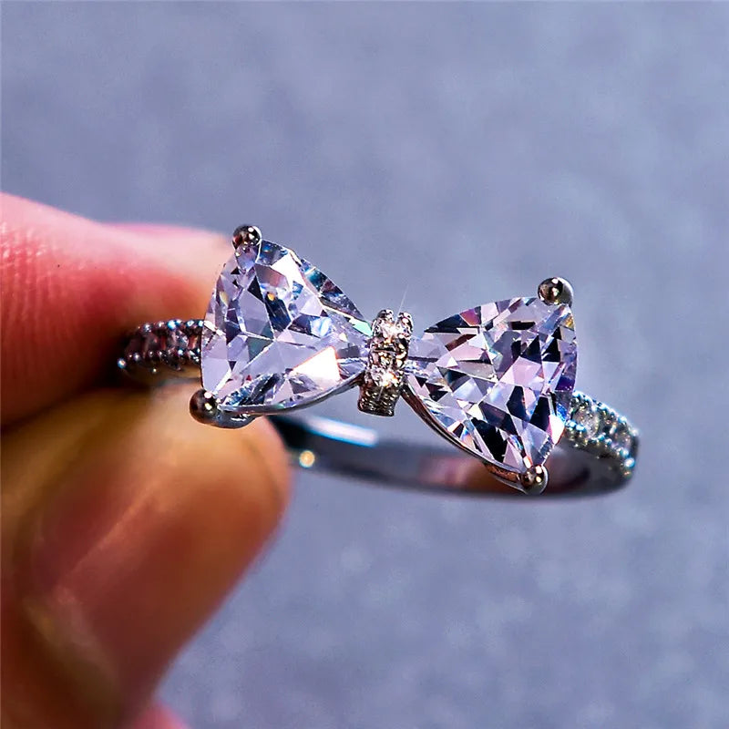Bow Zircon Ring