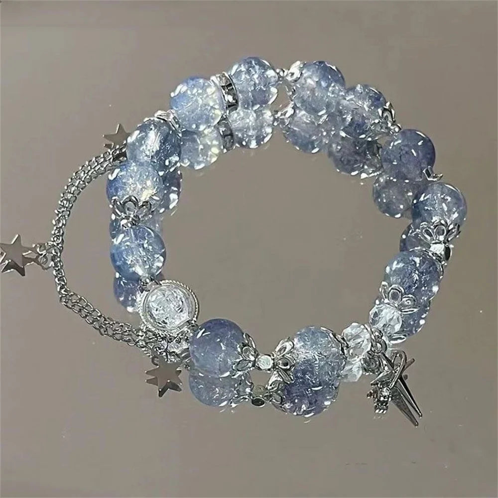Red Crystal Wings Bead Bracelet