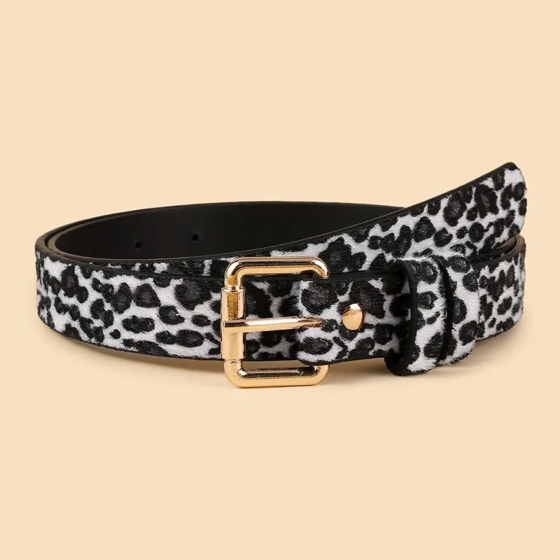 Women's Animal Print Slim Belt