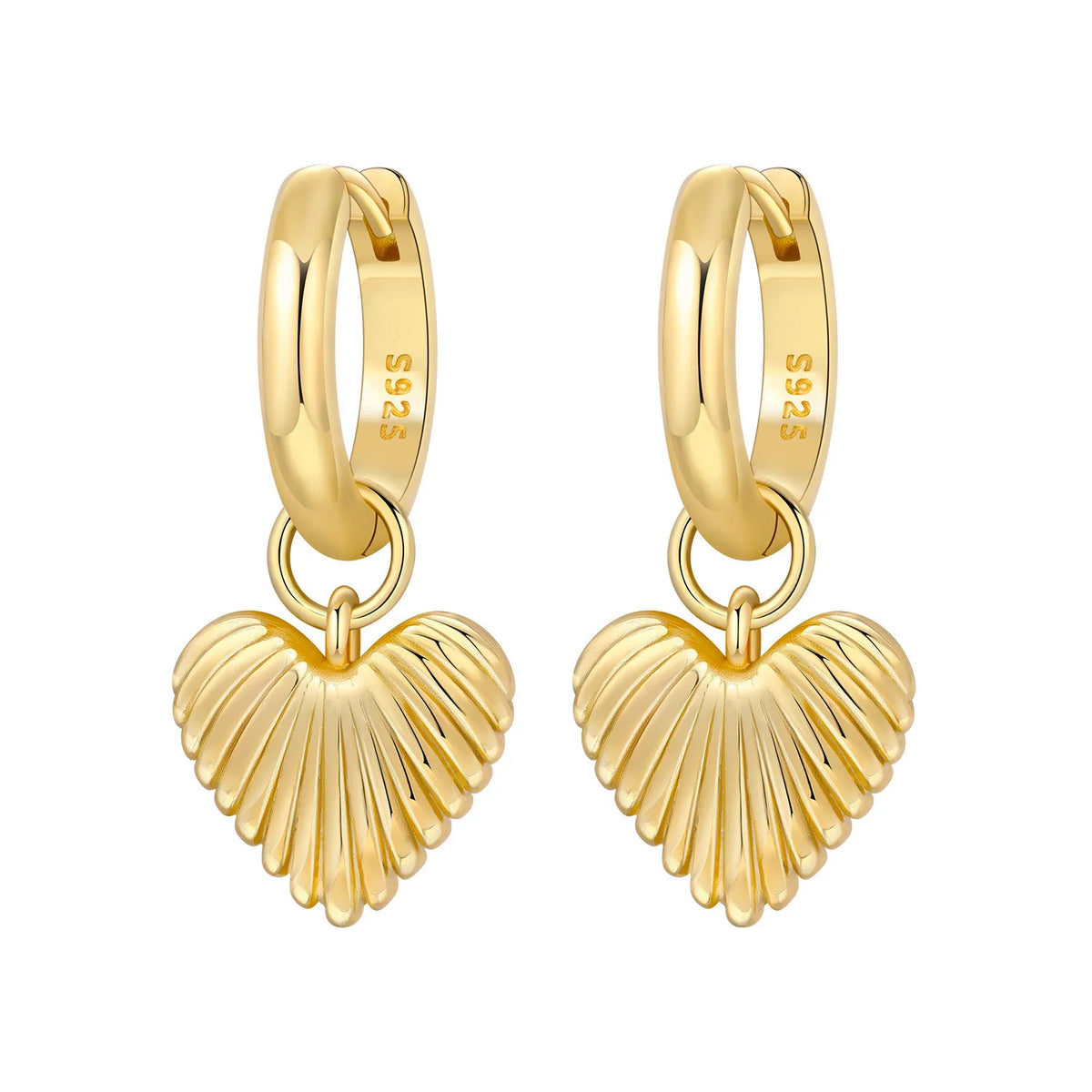 925 Silver 18K Gold Water Drop Earrings