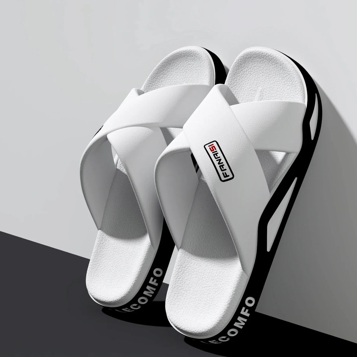 Men's Cross-Strap Beach Slides