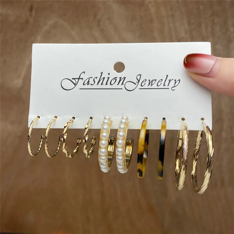 Earrings Set Butterfly Acrylic