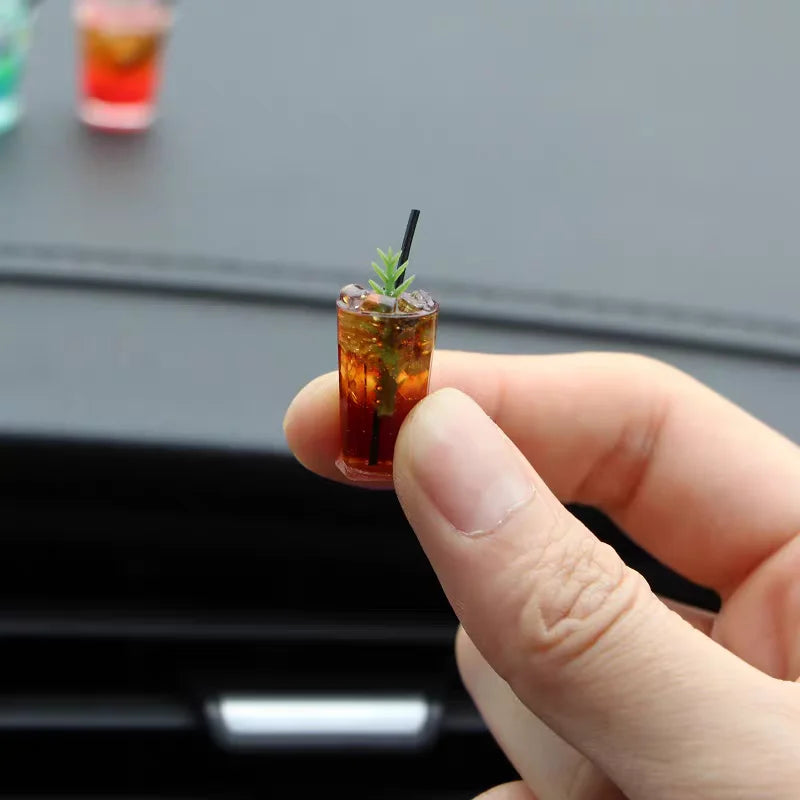 🥤 Mini Drink Cup Car Ornament