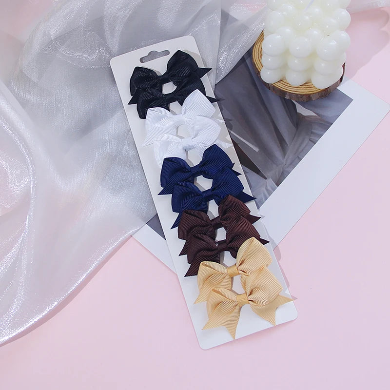 Girls Hair Bow Clips – 10 Pcs