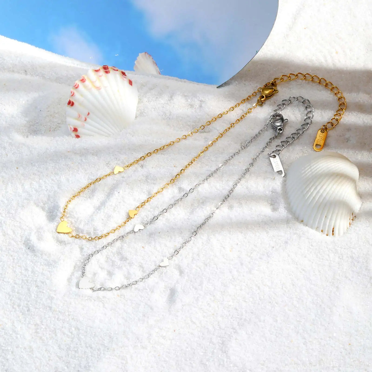 ❤️ Gold Heart Anklet Bracelet
