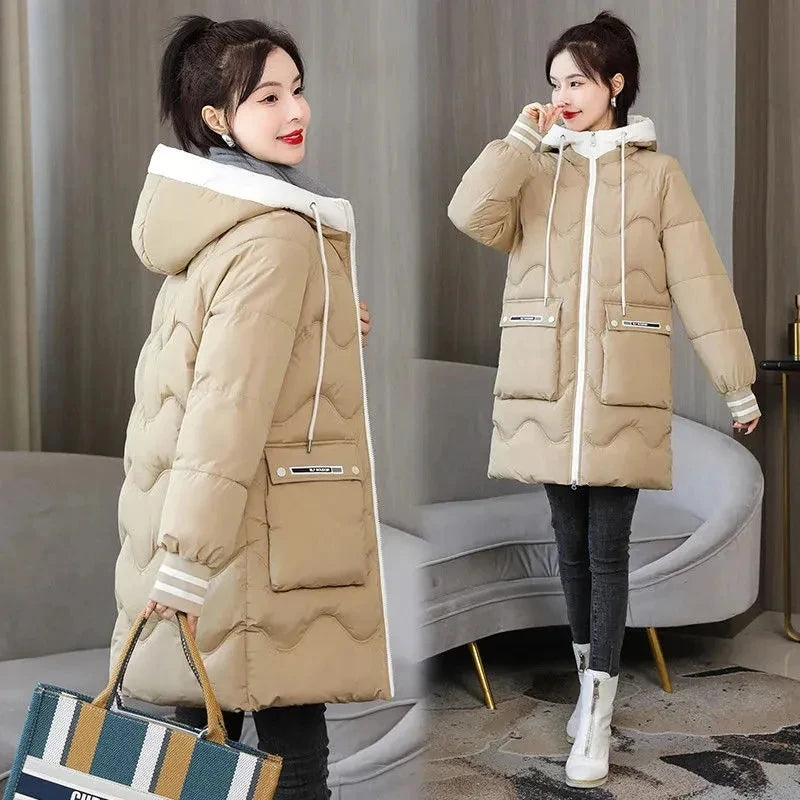 Women's Long Windproof Puffer Coat