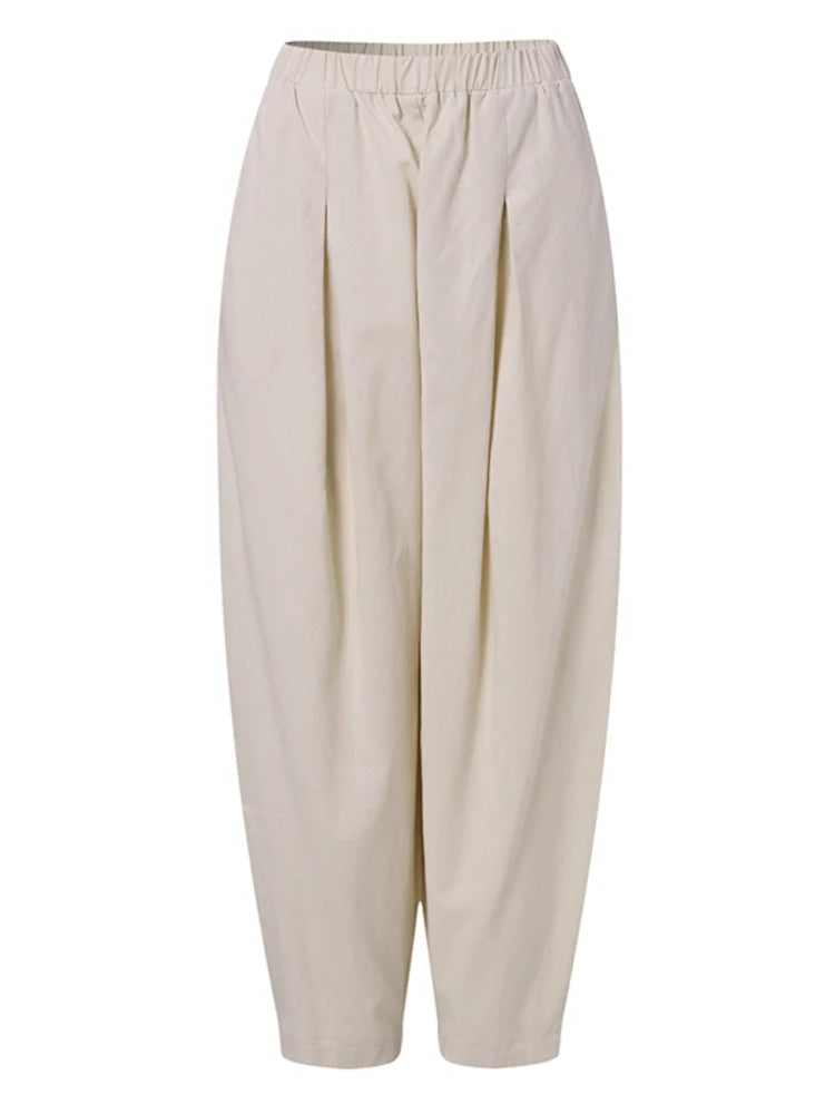 Loose Elastic Waist Palazzo Pants