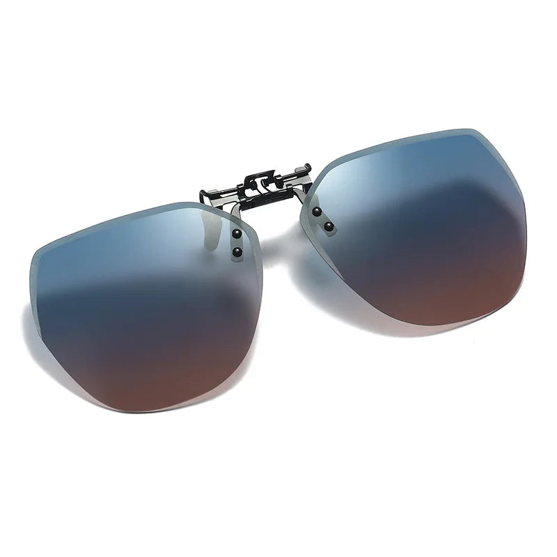 Flip-Up Polarized Clip-On Sunglasses