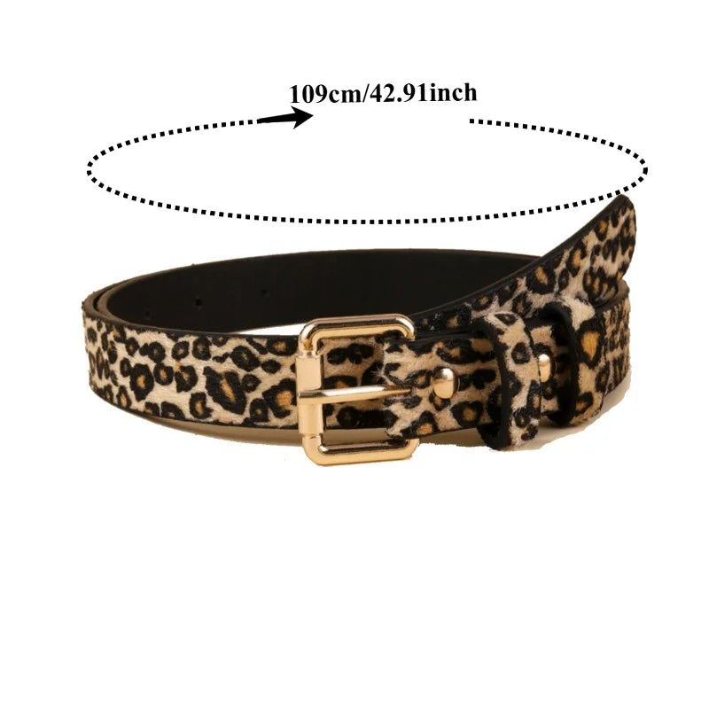 Women's Animal Print Slim Belt