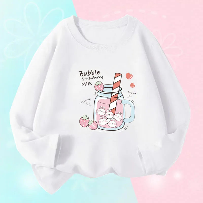 Kids Bow Print Long Sleeve T-Shirt