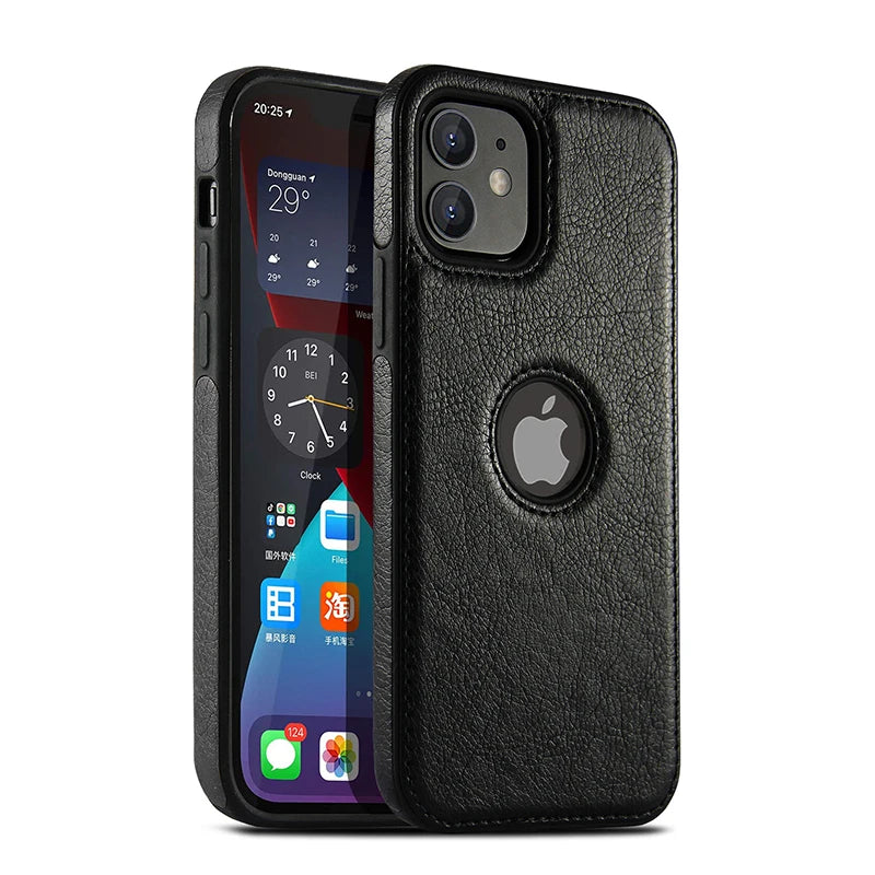 Black Leather Business iPhone Case