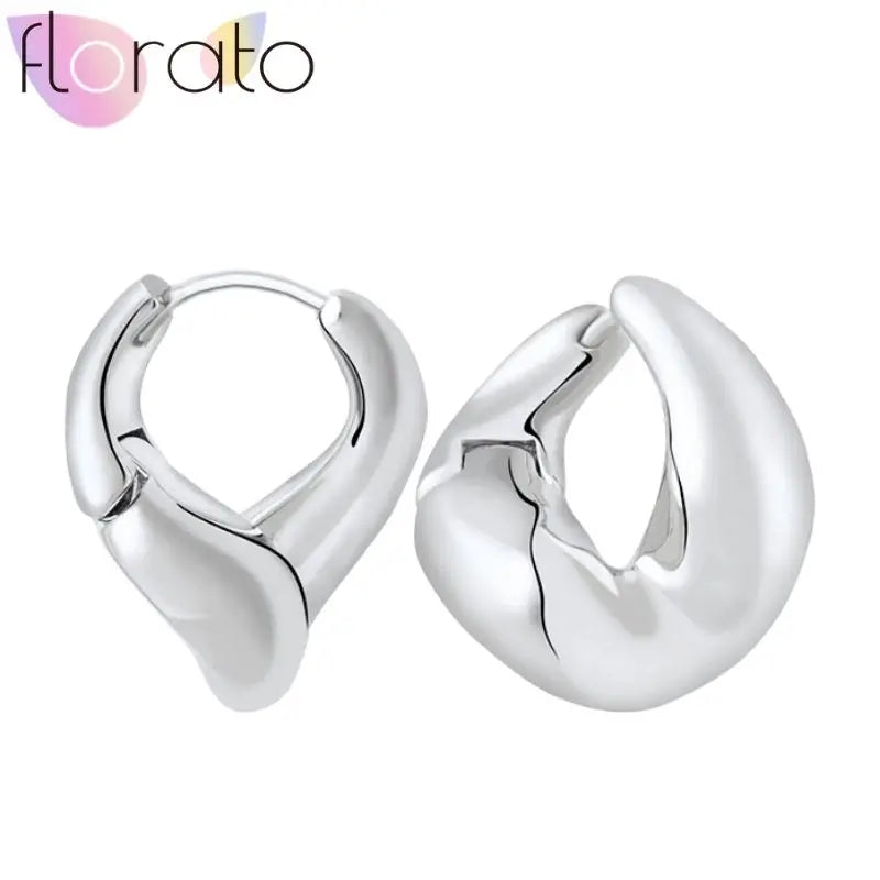 925 Silver Plain Circle Hoop Earrings