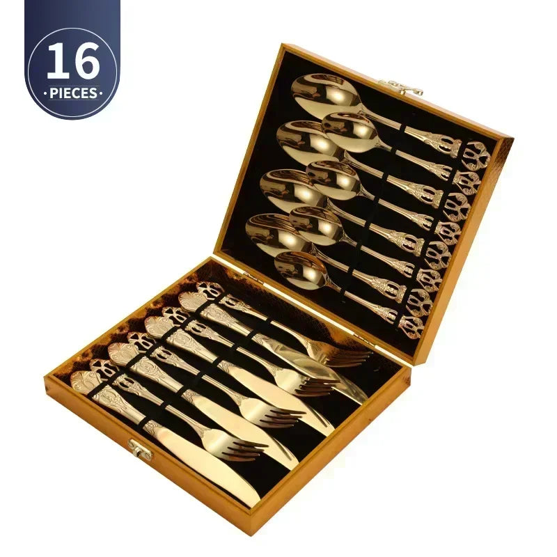Gold Stainless Steel Cutlery Set