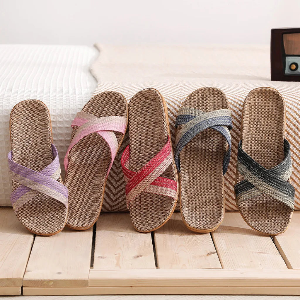 Men's Linen Casual Slides