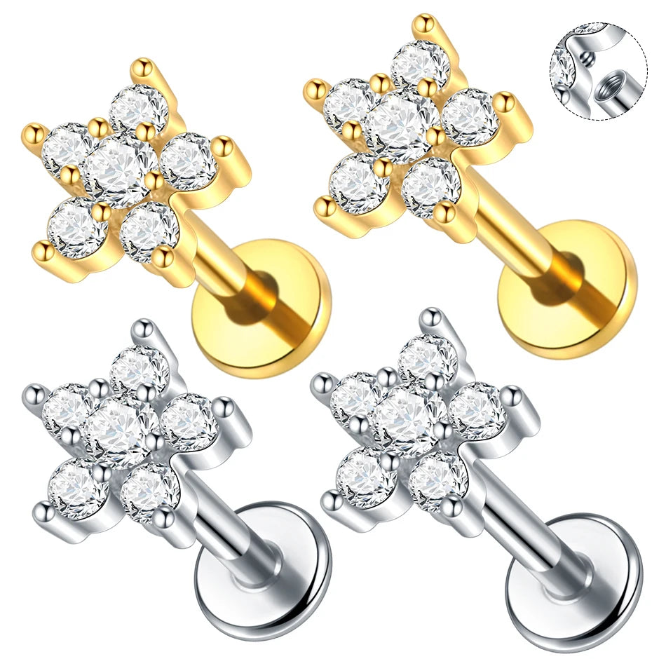 Steel Helix Piercing Stud (16G, 1 Pc)