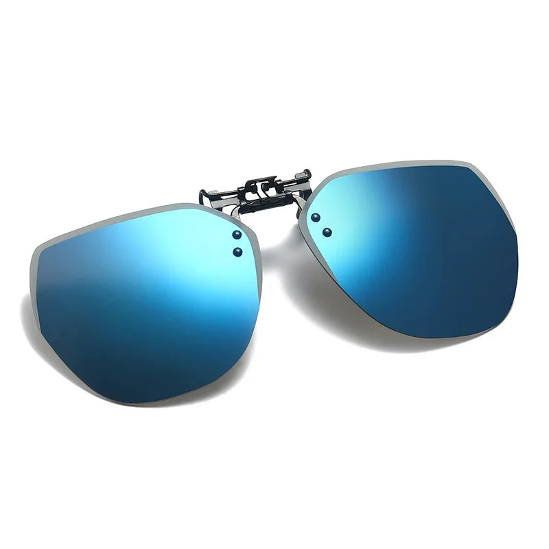 Flip-Up Polarized Clip-On Sunglasses