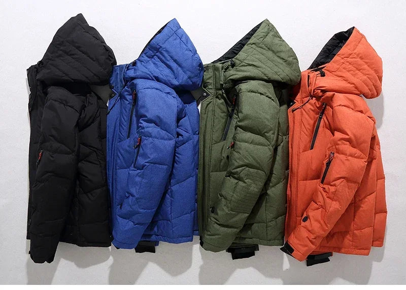 Men's Hooded White Duck Down Jacket