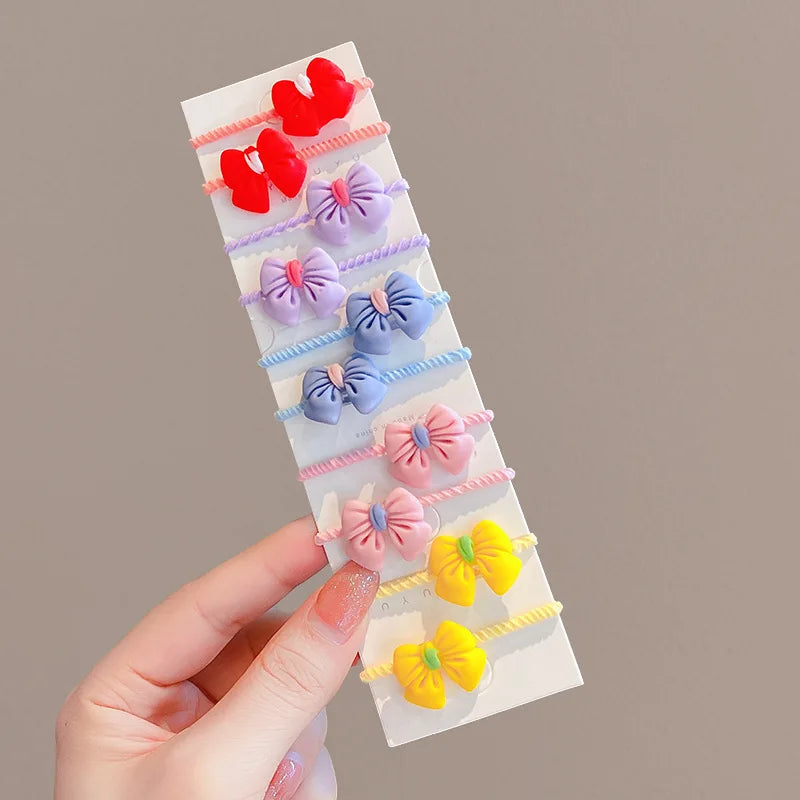 Girls Flower Hair Ties Set