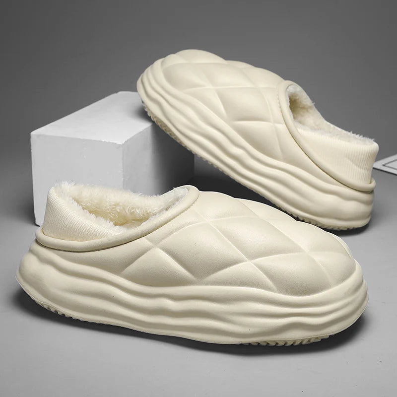 Men's Waterproof Plush Slippers