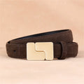 Women's Narrow Leather Waist Belt