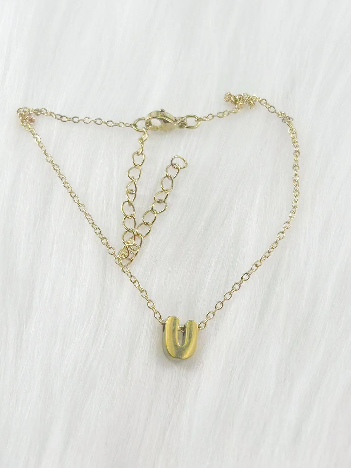 Initial Letter Charm Anklet