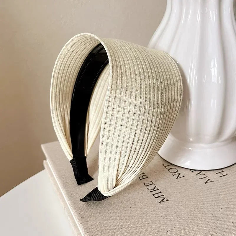 Wide Knit Cotton Headband