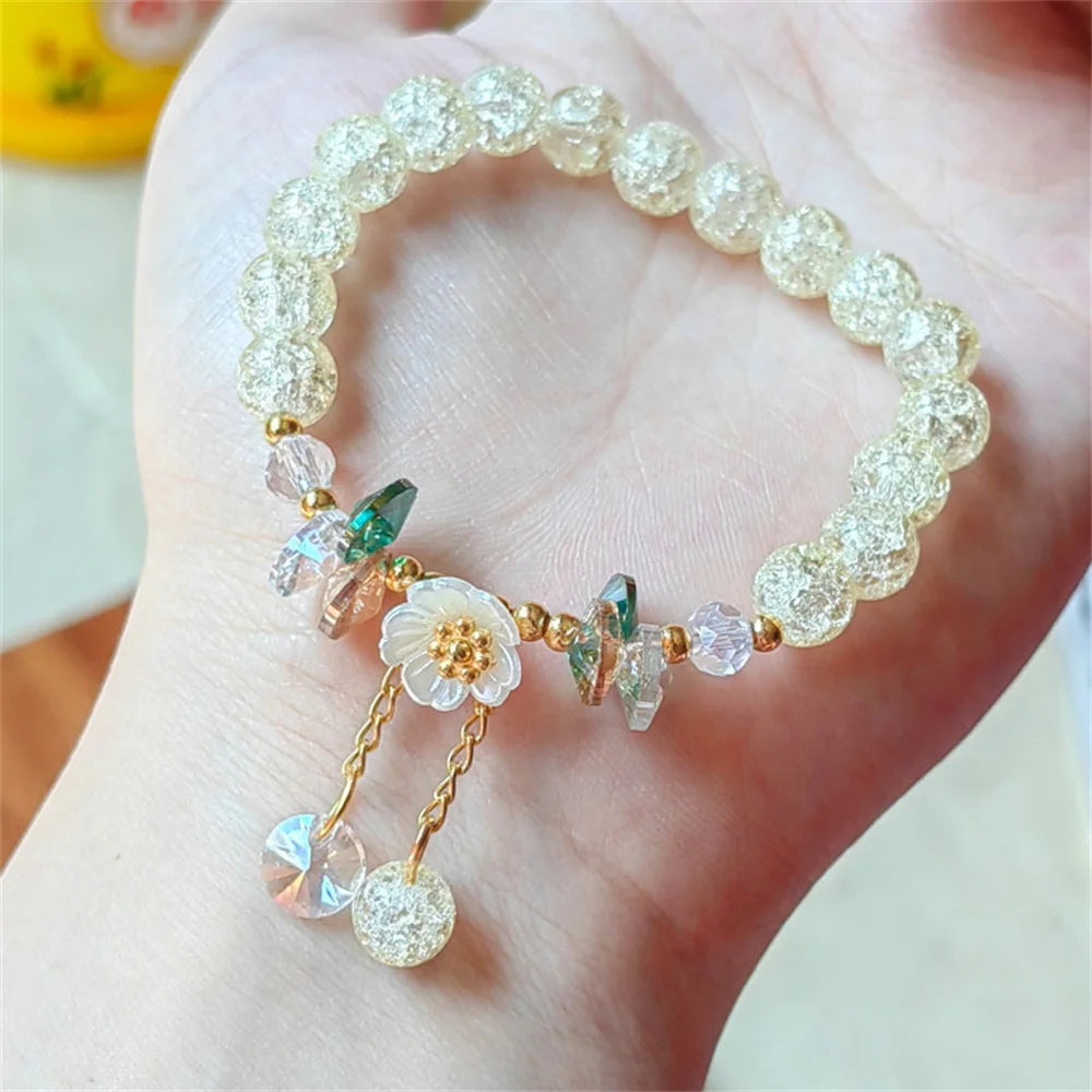 Daisy Crystal Bead Bracelet