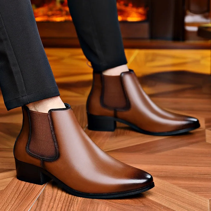 Men's Classic Leather Dress Boots