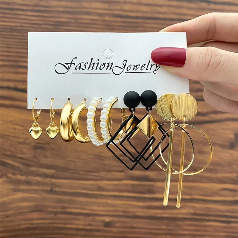 Earrings Set Butterfly Acrylic