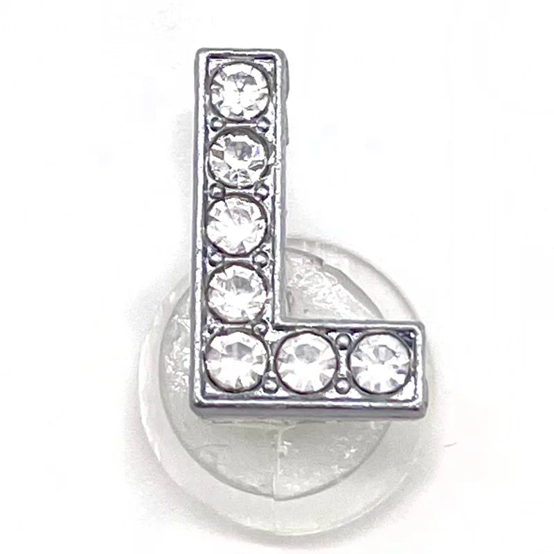 Rhinestone Letter Shoe Charms