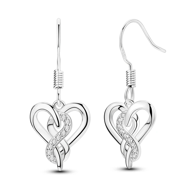 925 Silver Retro Pattern Stud Earrings