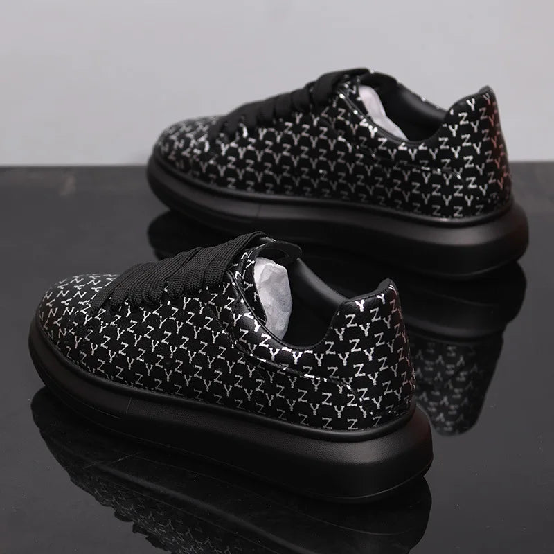 Classic White Thick-Sole Sneakers