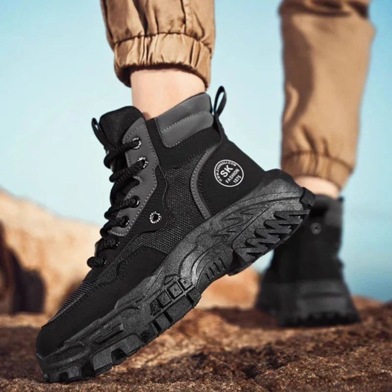 Men's Leather Platform Boots