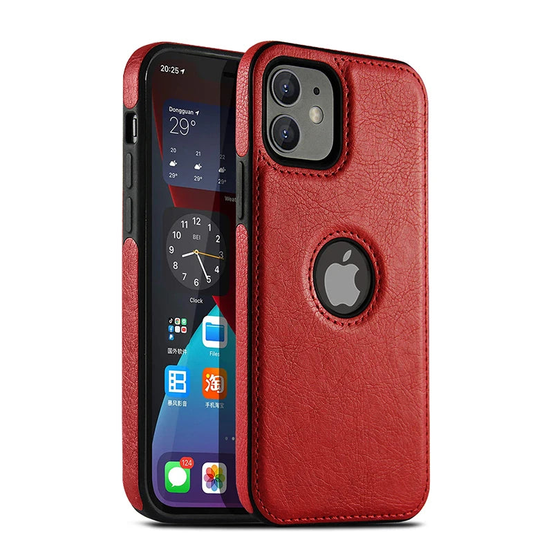 Black Leather Business iPhone Case